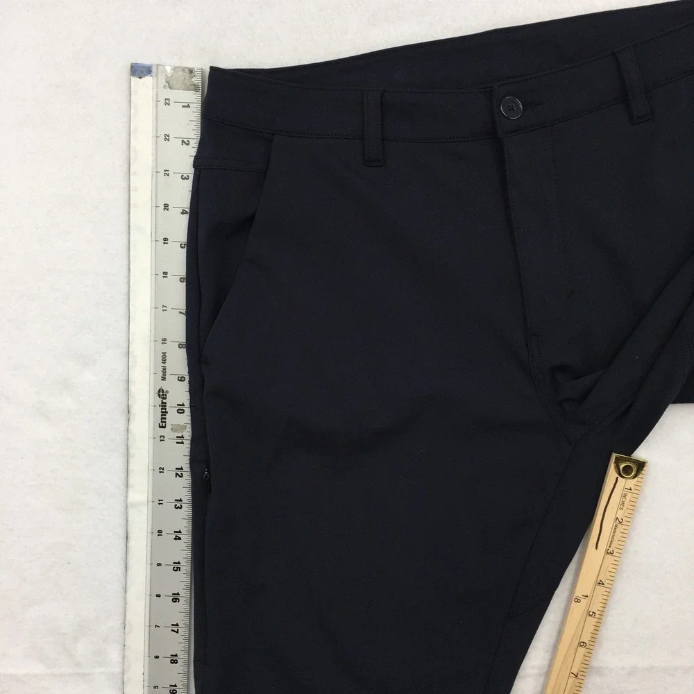 BYLT Premium Basics Everyday Pant 2.0 Navy Blue Slim Fit Mens Size 36 Trouser